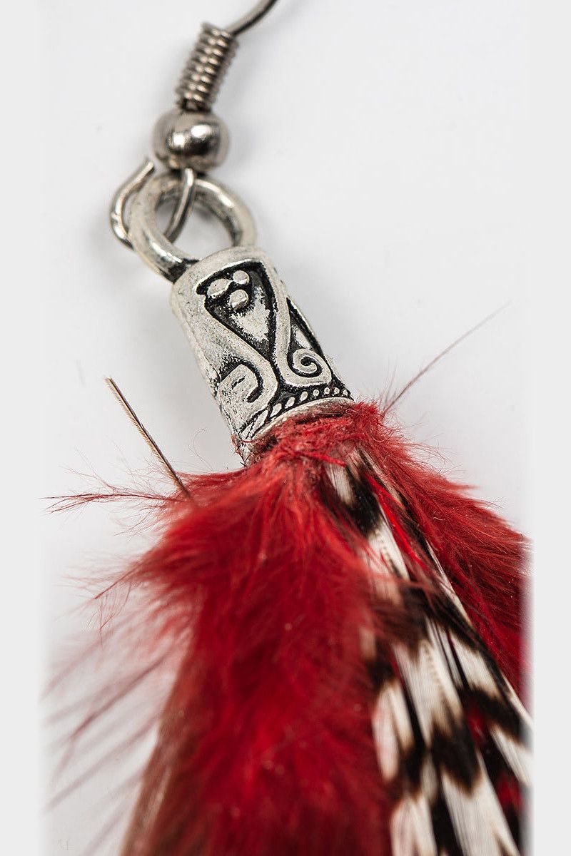 Перьевая серьга Алькес