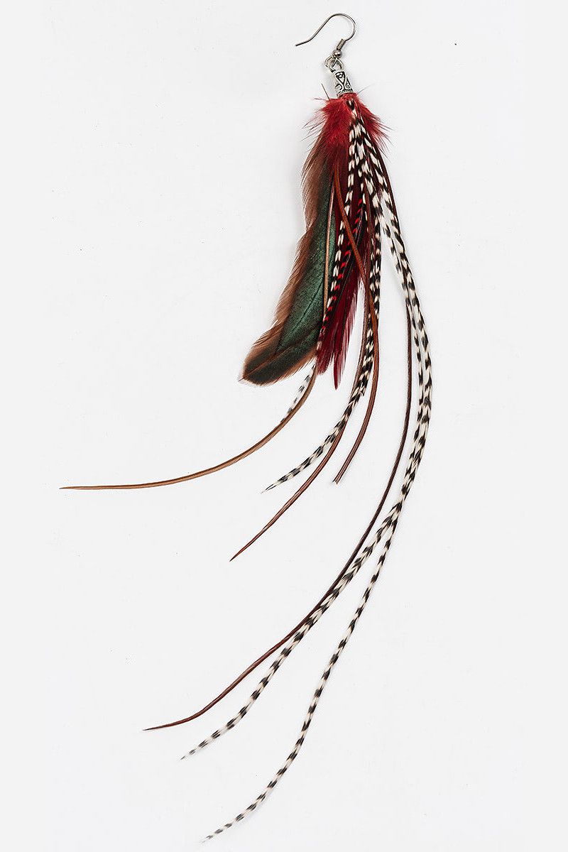 Перьевая серьга Алькес