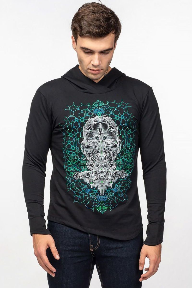 Авторская кофта с капюшоном «Robotic»