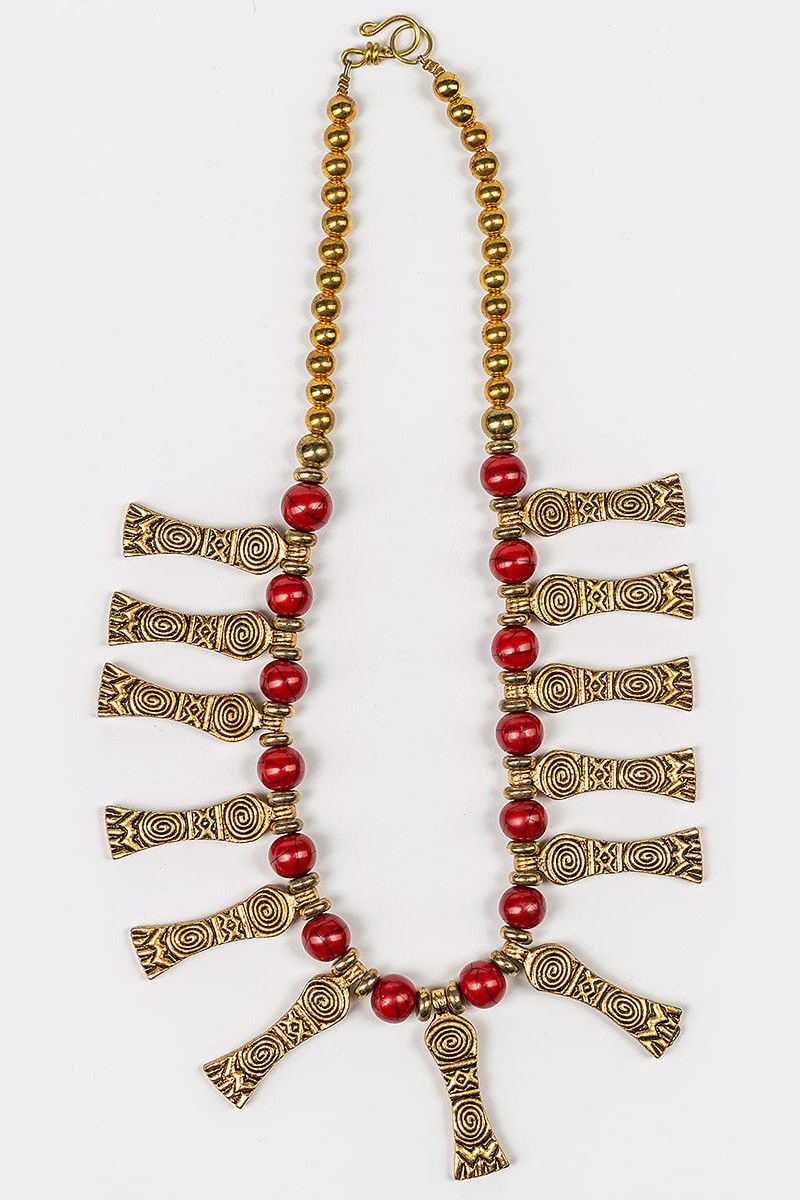 Этническое латунное колье Долпур