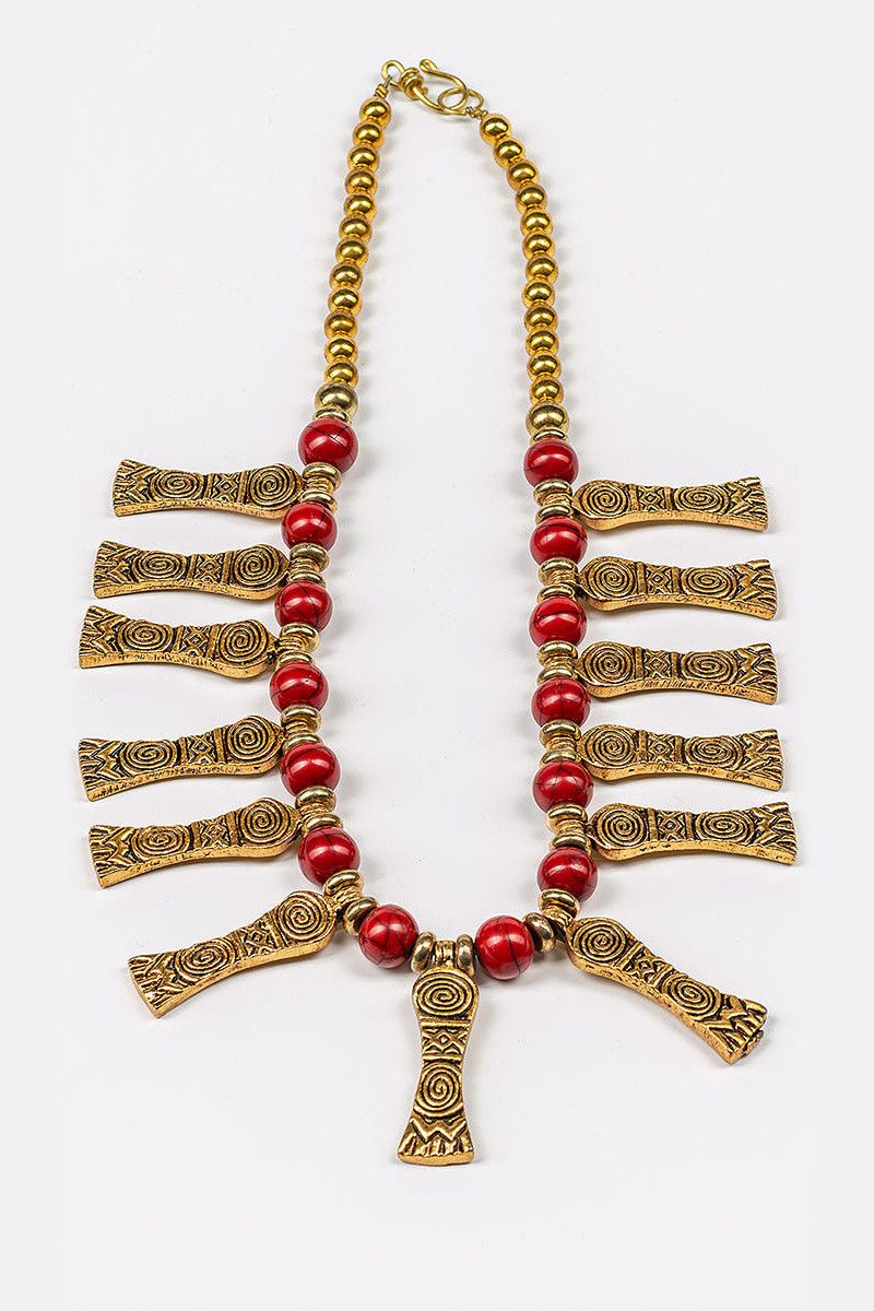 Этническое латунное колье Долпур