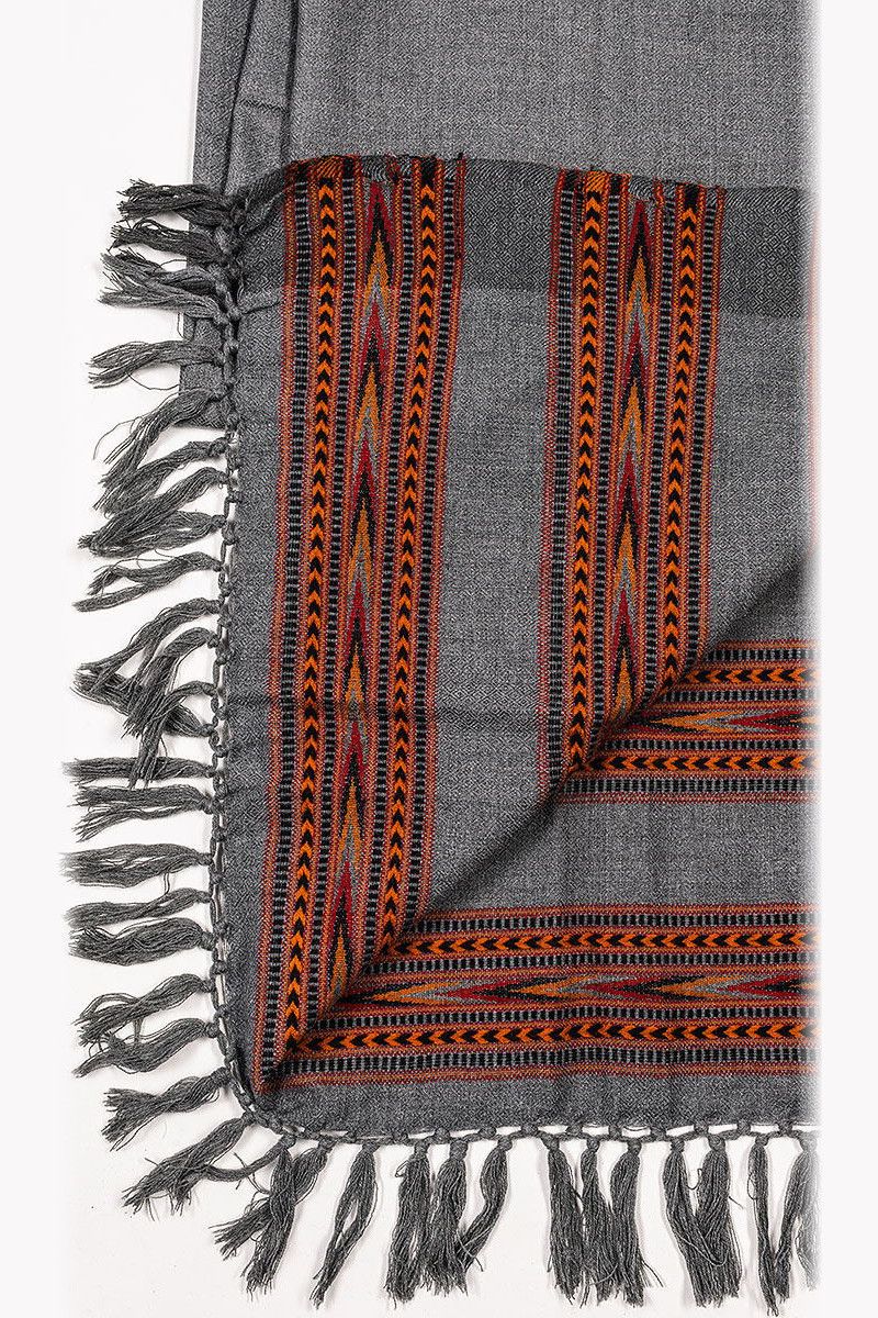 Плед серый из шерсти Кандолим