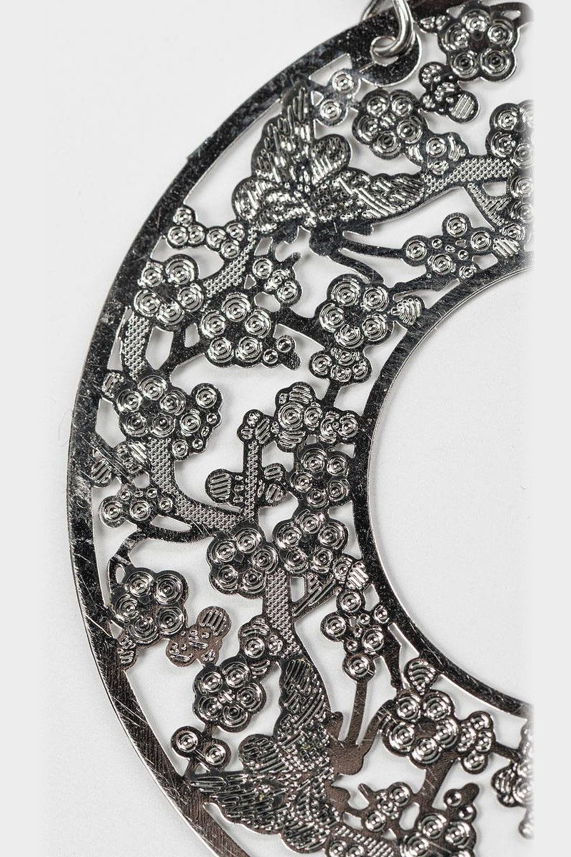 Круглые серебристые серьги Цианотис