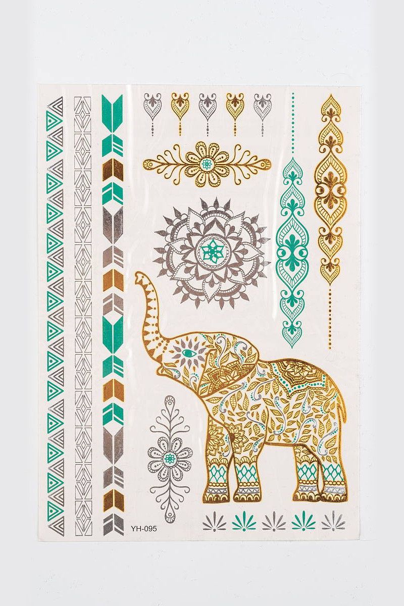 Комплект временных тату Антуриум