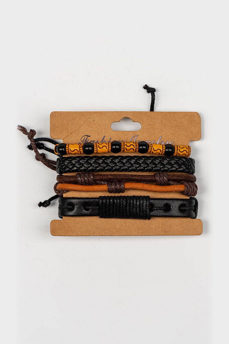Комплект плетеных браслетов Обриета