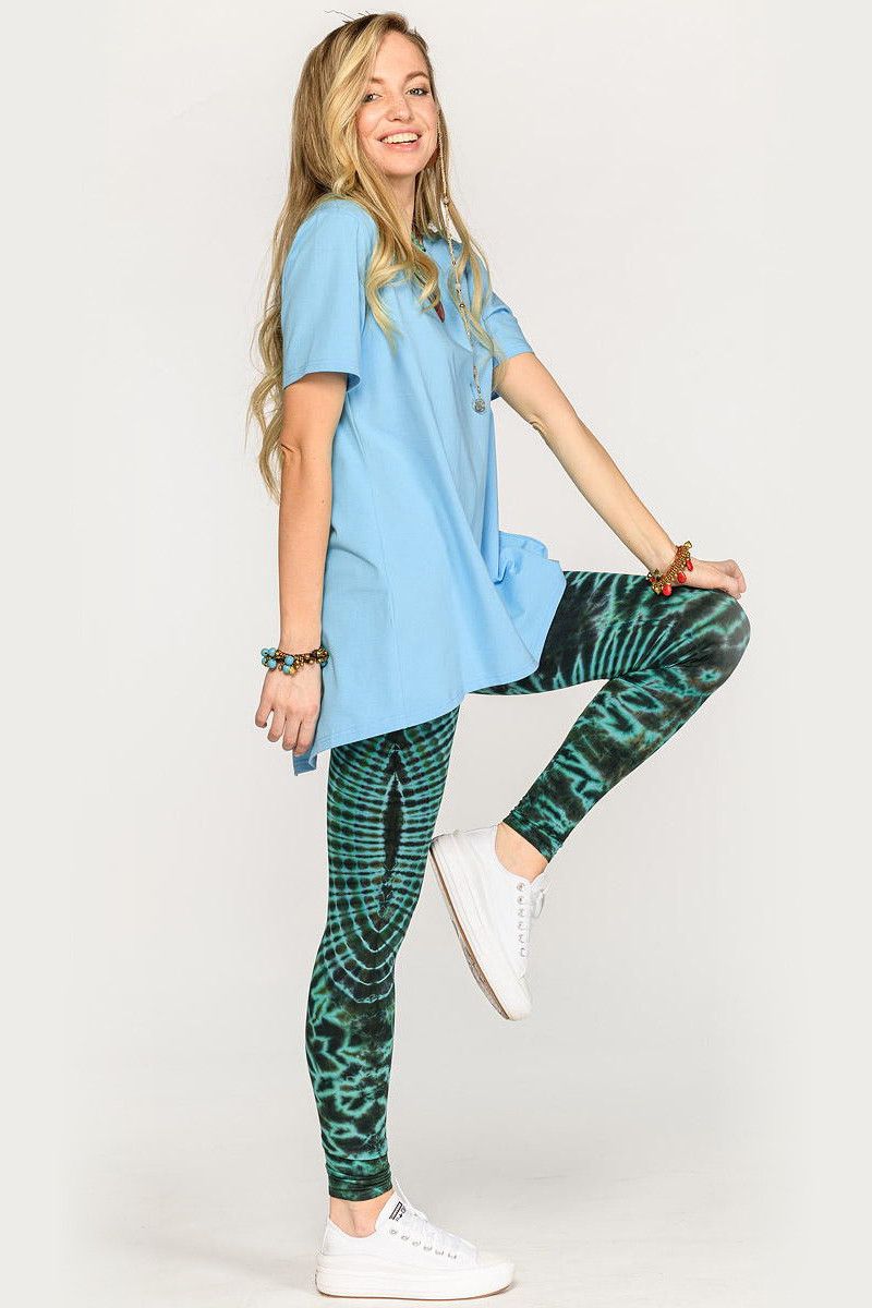 Голубая удлиненная футболка Кумкват