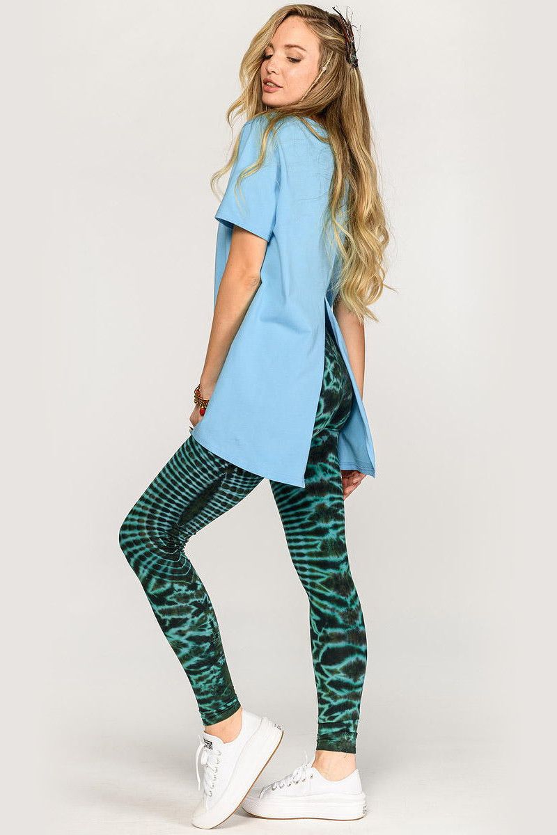 Голубая удлиненная футболка Кумкват