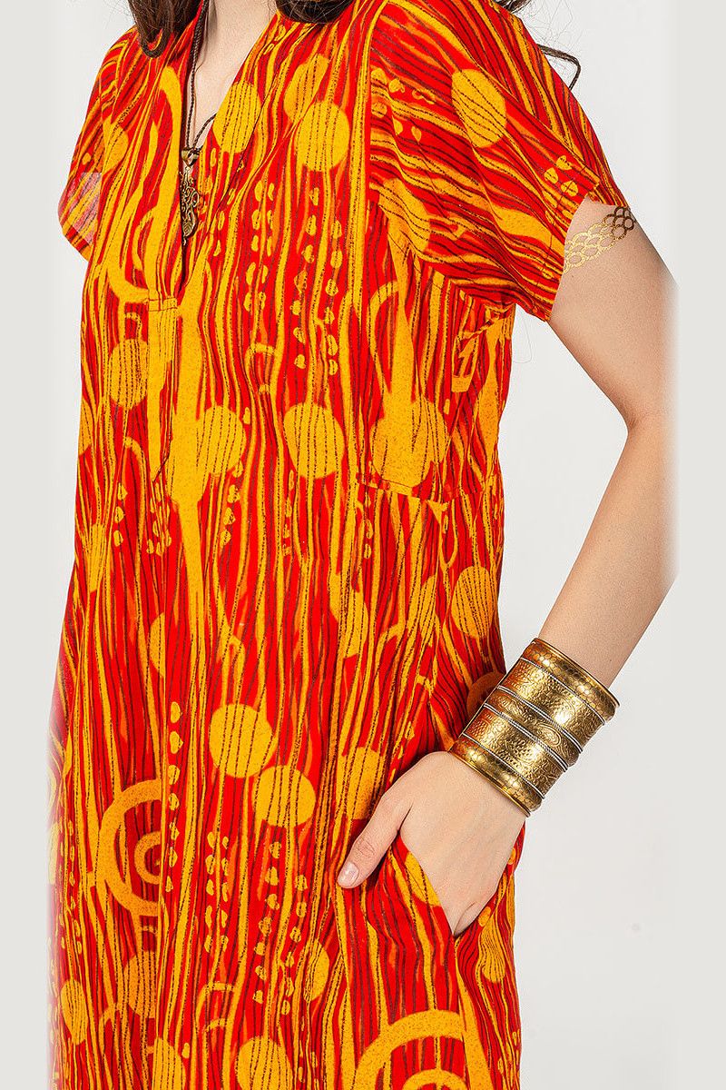 Платье оранжевое Нисса