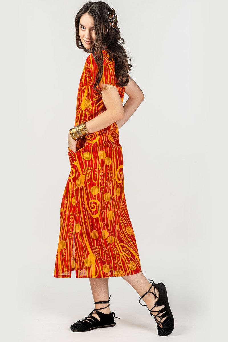 Платье оранжевое Нисса