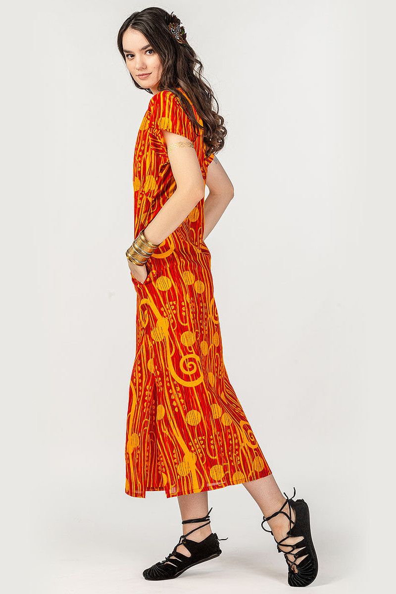 Платье оранжевое Нисса