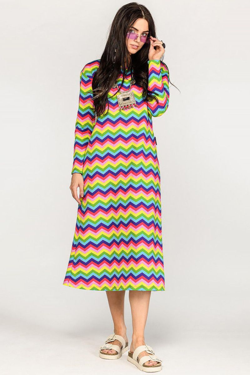 Длинное жёлтое платье трапеция Аукуба