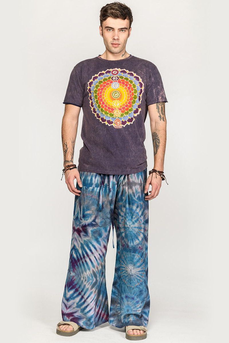 Голубые тайские штаны Макадамия