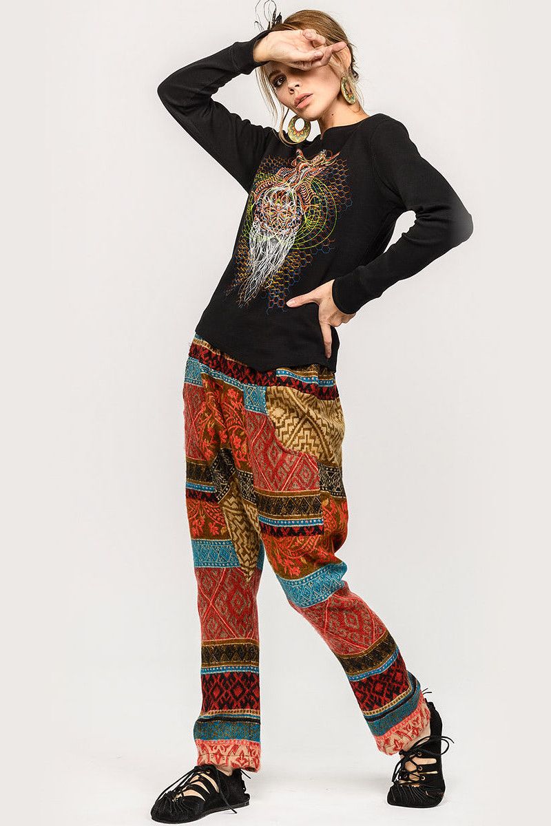 Этнические шерстяные штаны Муркотт