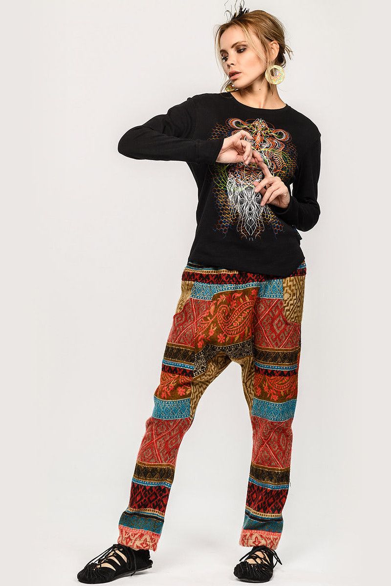 Этнические шерстяные штаны Муркотт