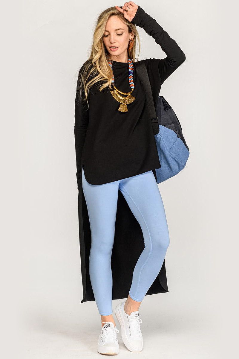Асимметричная черная туника Сцилла