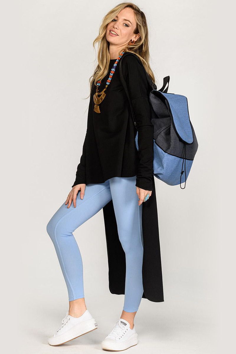 Асимметричная черная туника Сцилла