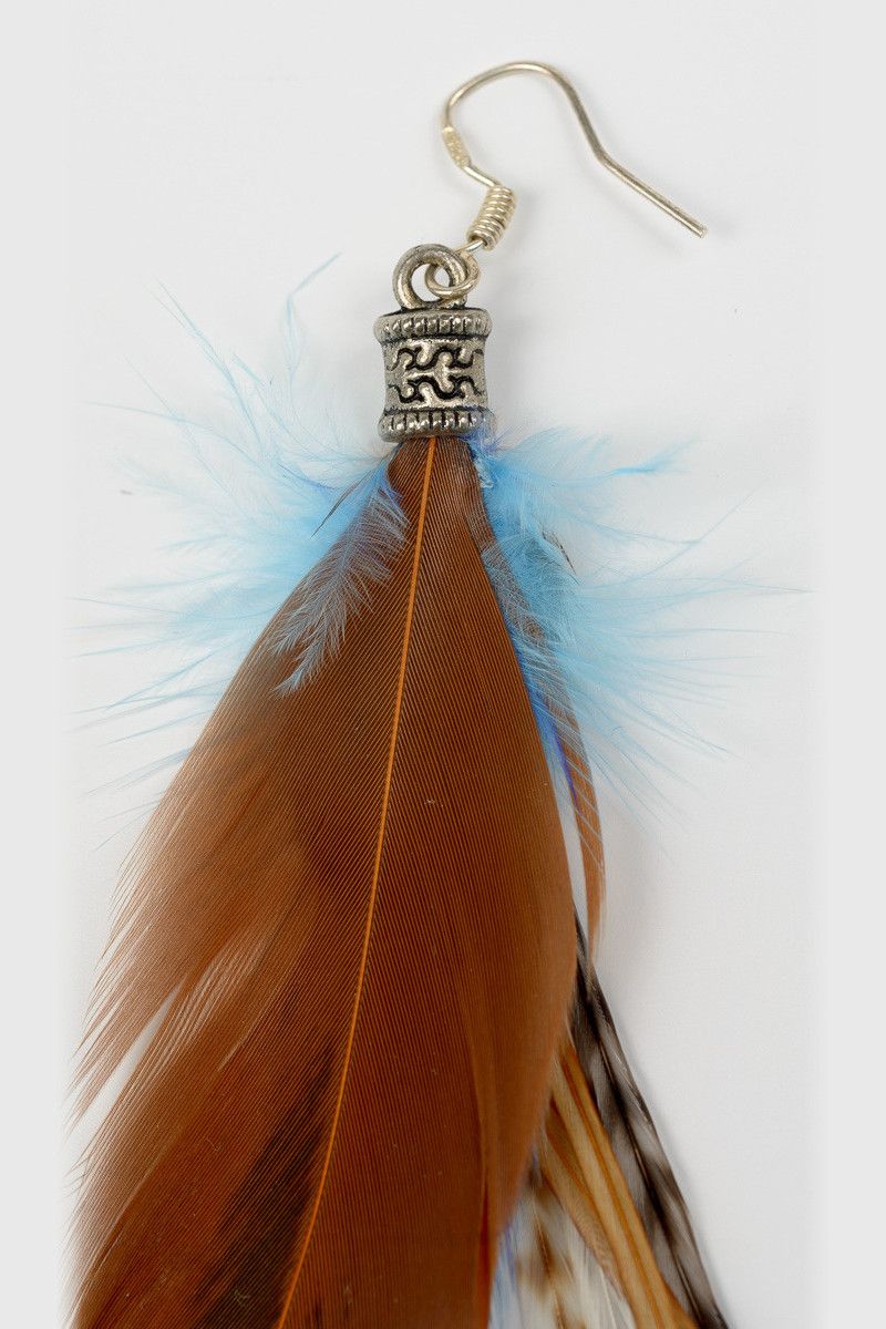 Серьга-перо Сирин