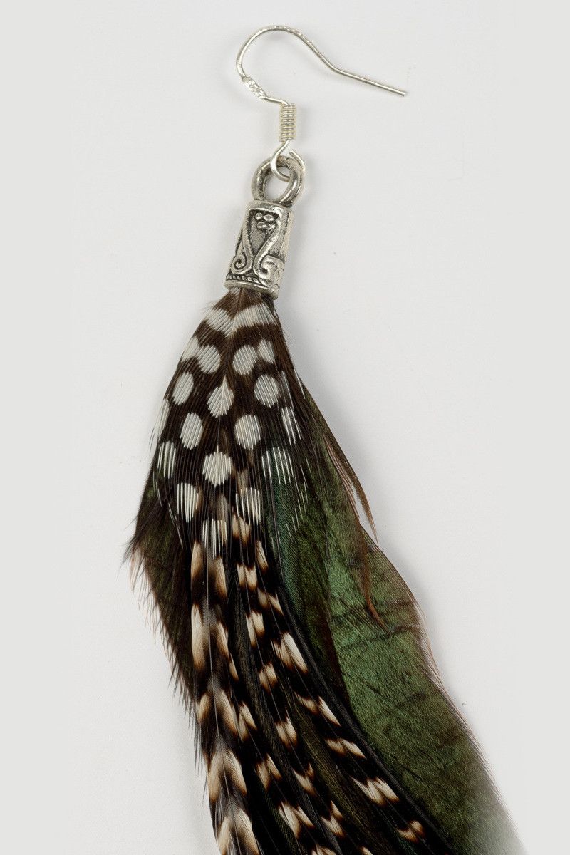 Серьга перо Мадху