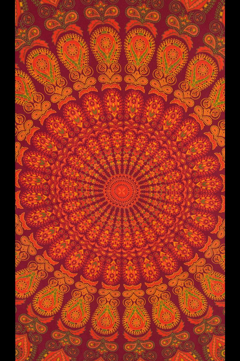 Покрывало с рисунком Красная мандала