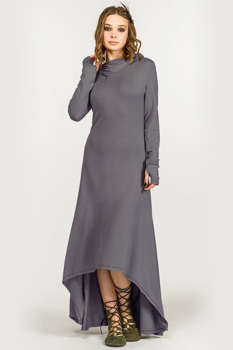 Авторское платье с капюшоном Алкаид