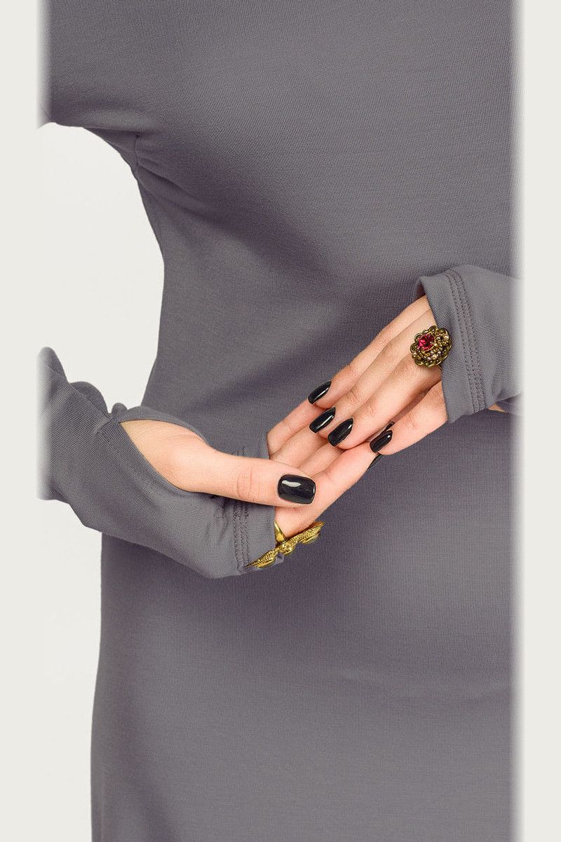 Авторское платье с капюшоном Алкаид