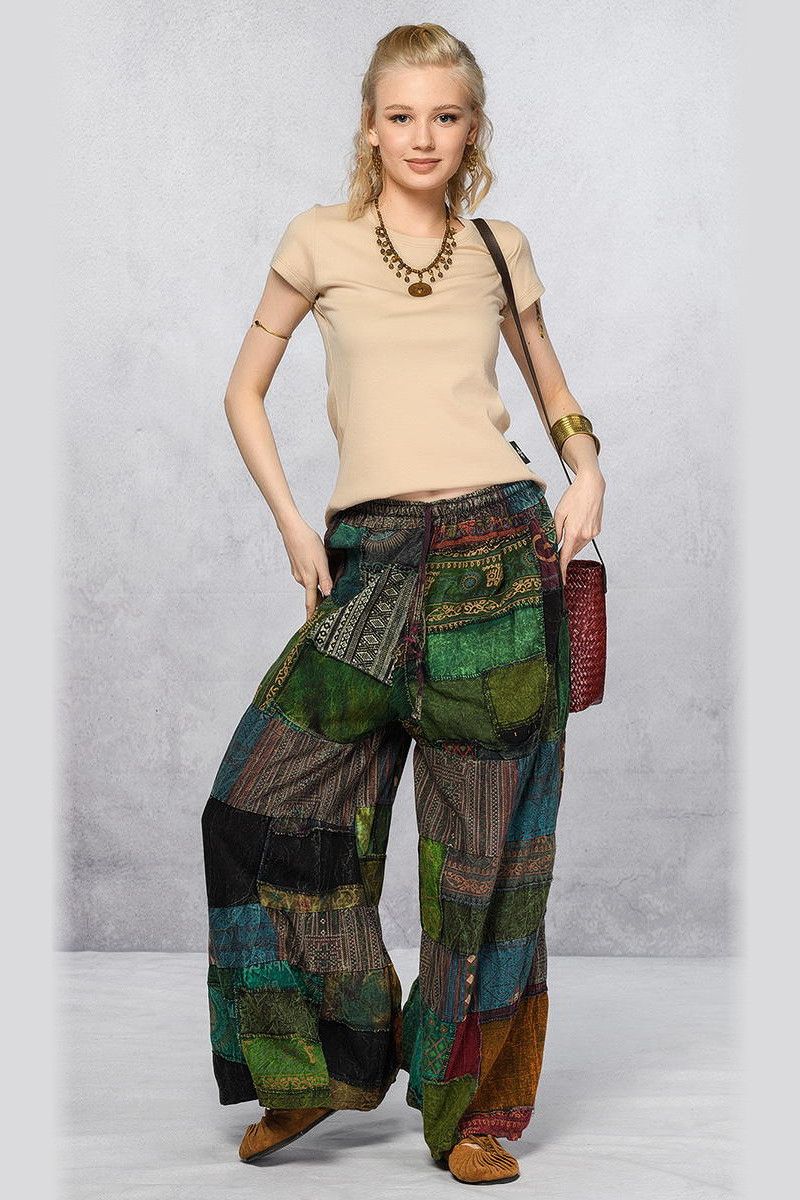 Разноцветные широкие штаны Сарок