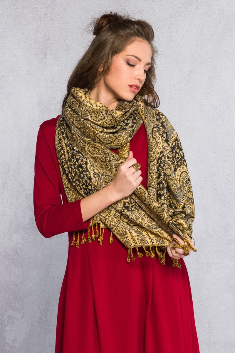 Этнический легкий шарф Ропар