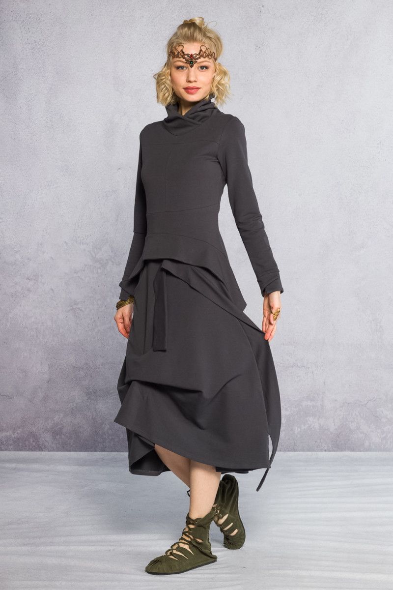 Свободное серое платье Спараксис