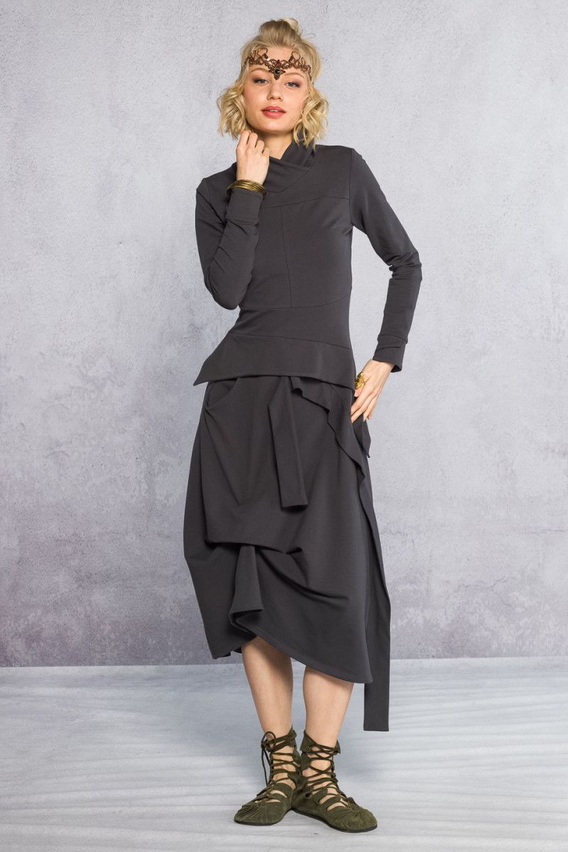 Свободное серое платье Спараксис