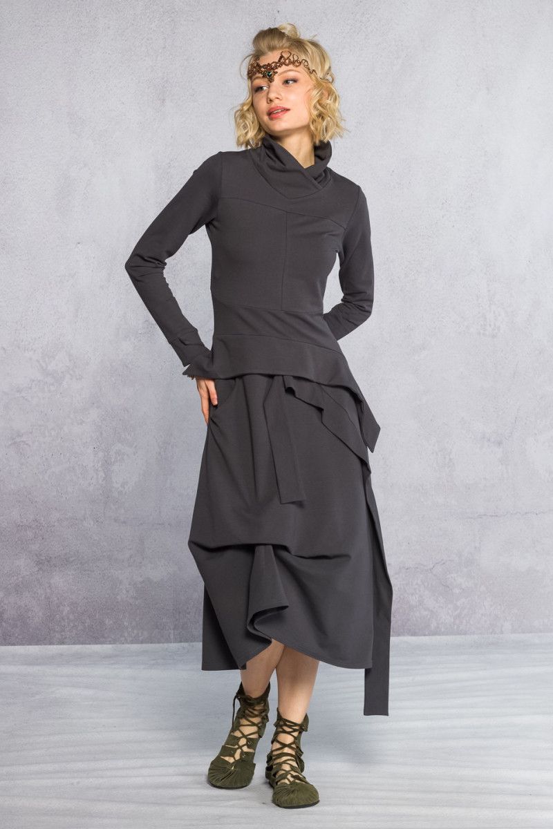 Свободное серое платье Спараксис