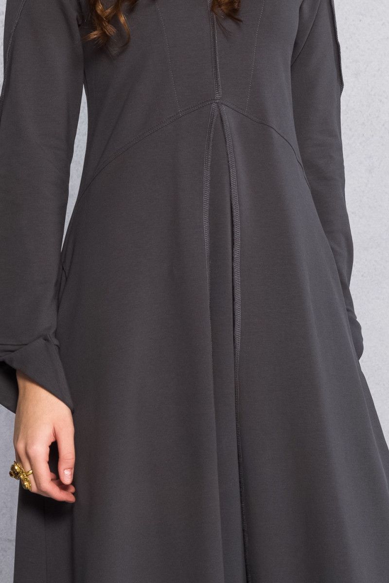 Женское серое платье Тео