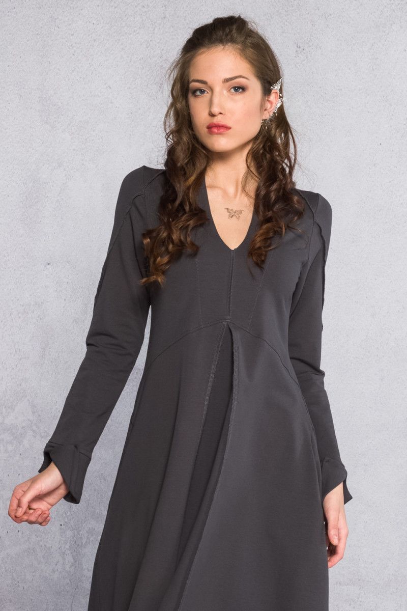 Женское серое платье Тео