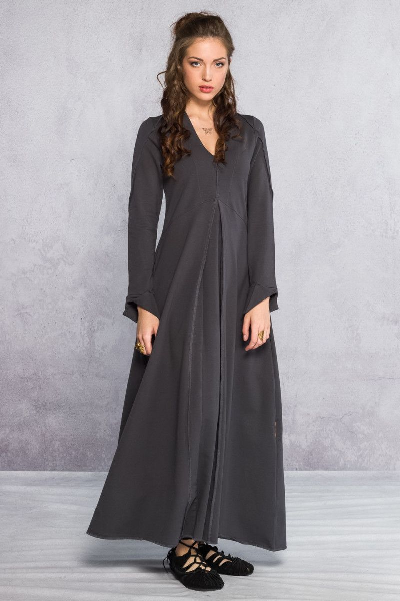 Женское серое платье Тео