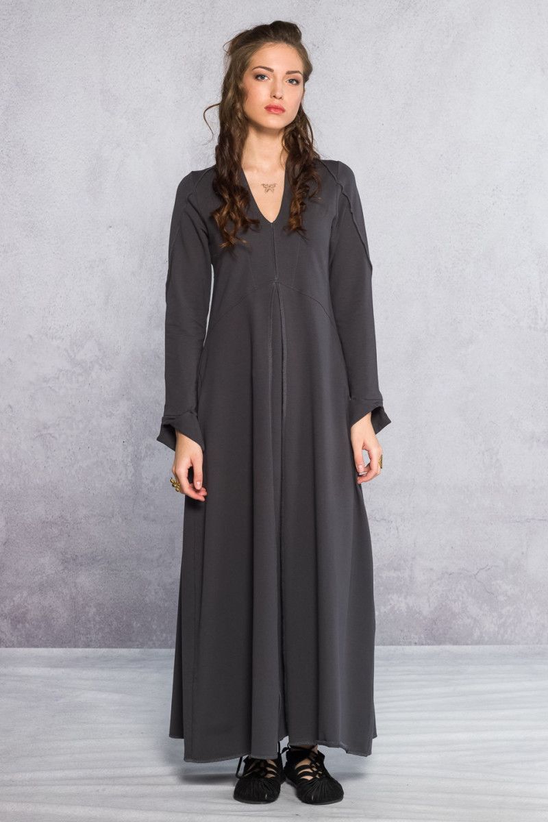 Женское серое платье Тео