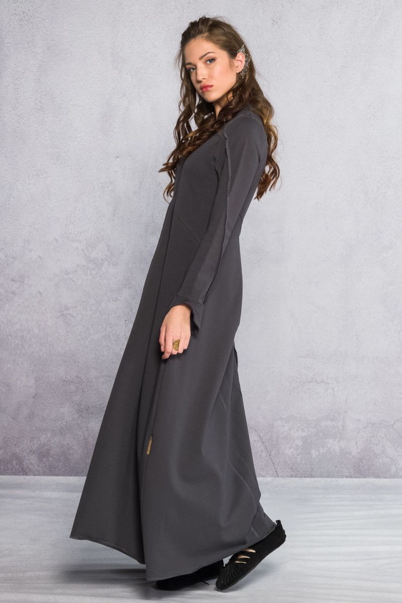 Женское серое платье Тео