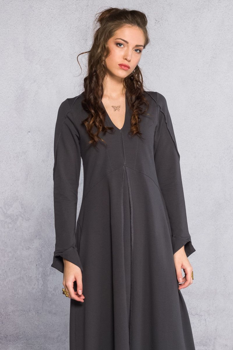 Женское серое платье Тео