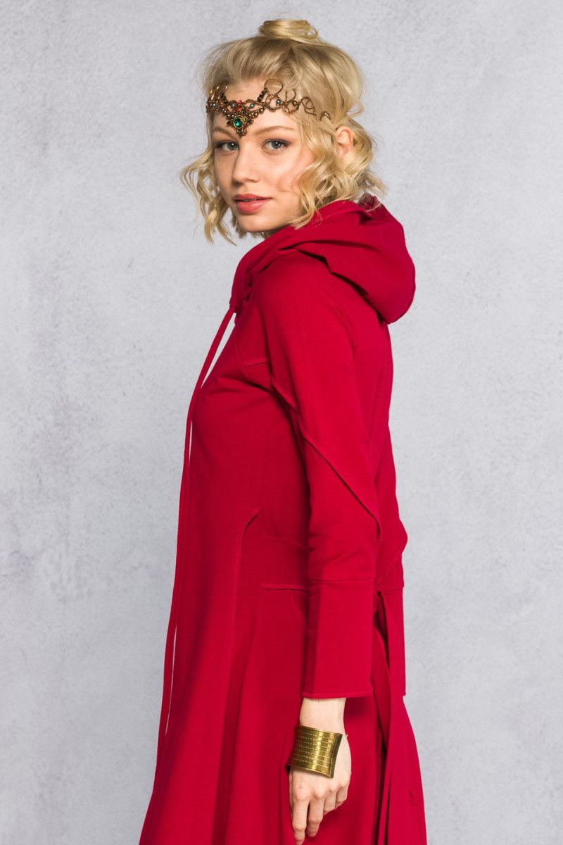 Женское красное платье Акито