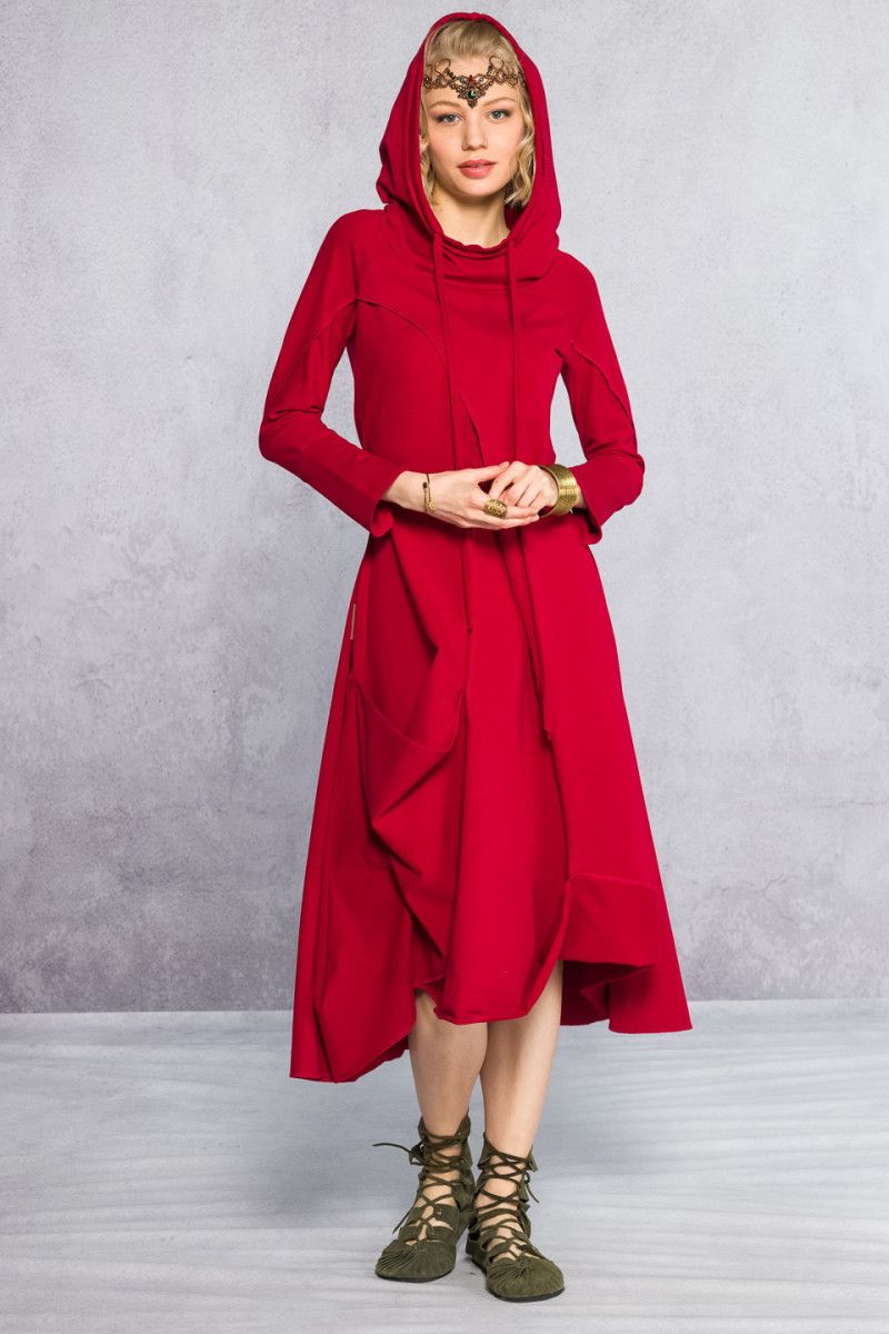 Женское красное платье Акито