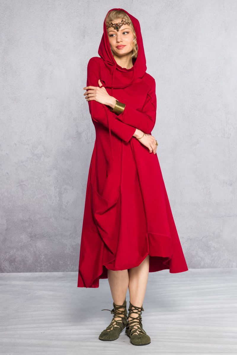 Женское красное платье Акито