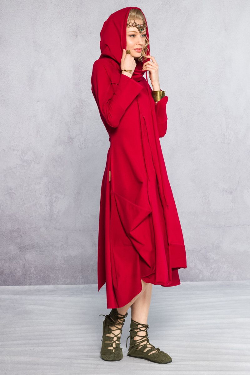 Женское красное платье Акито