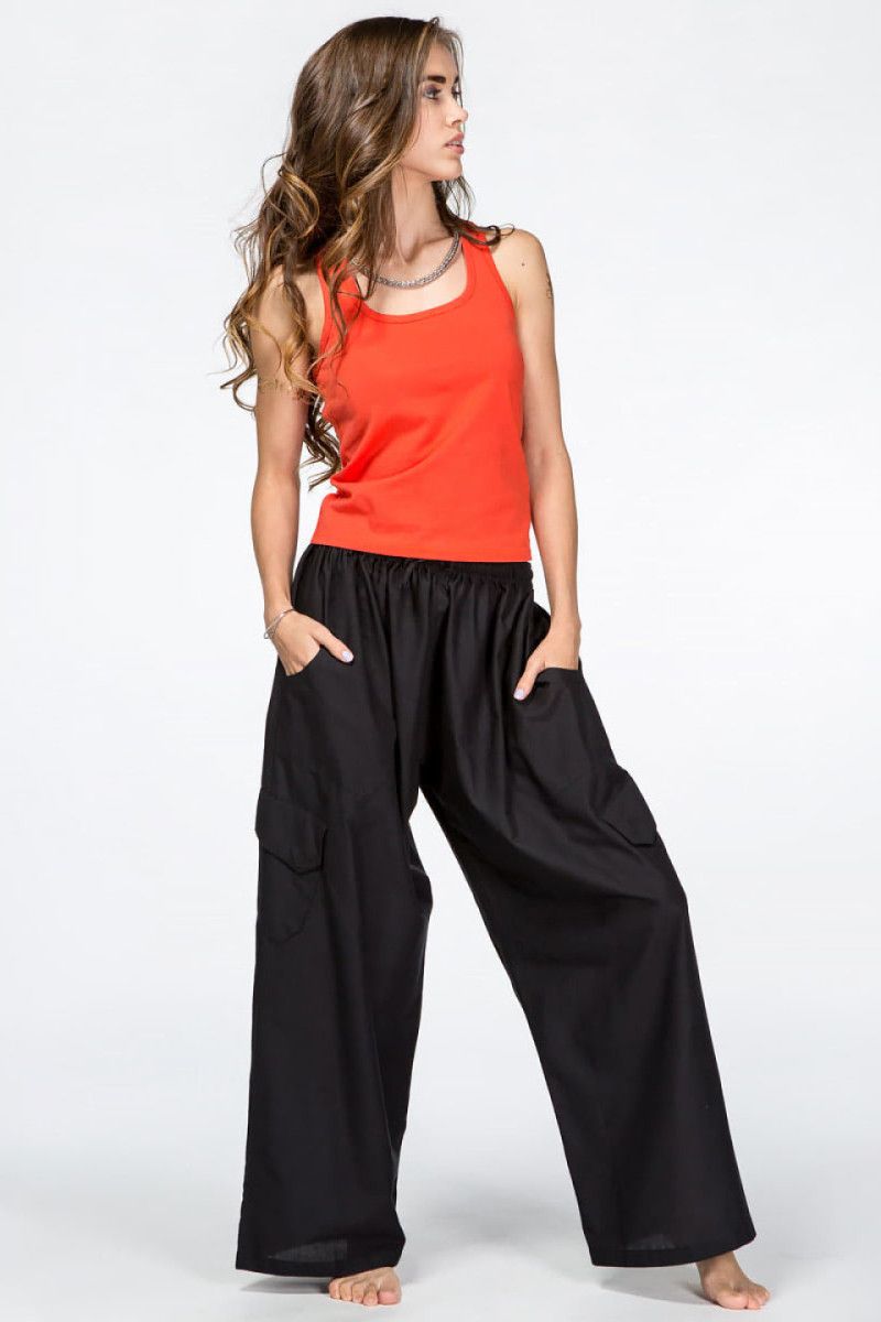 Черные широкие штаны Кобальт