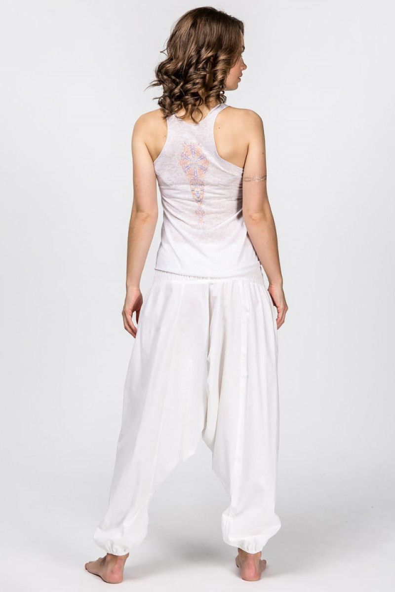 Белые свободные штаны «Пиерис»