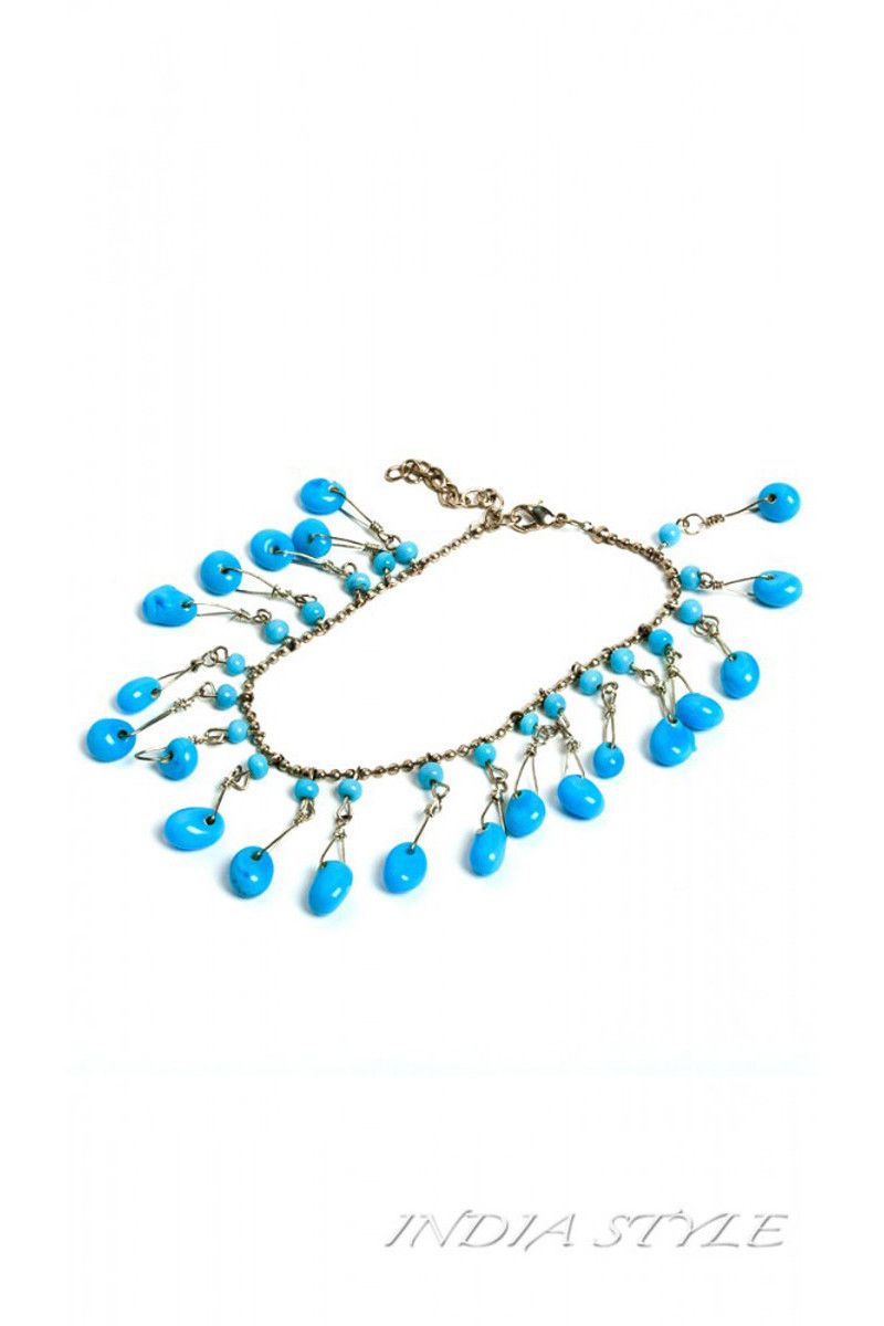 Браслет на ногу Голубая лагуна