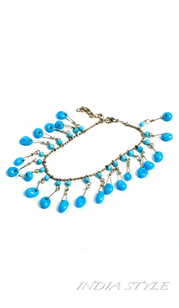 Браслет на ногу Голубая лагуна