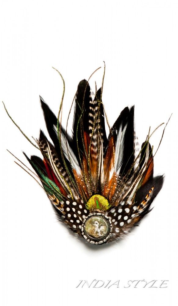 Заколка перьевая Махаон