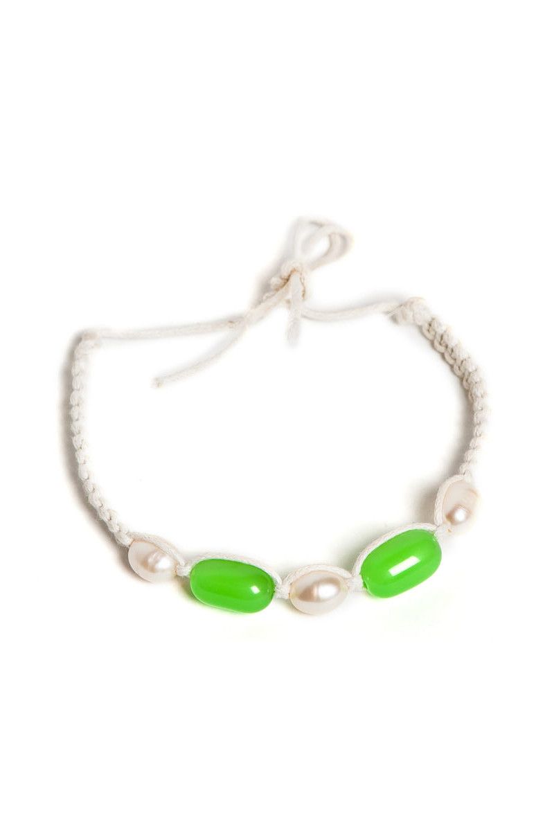 Плетеный браслет Жемчуг