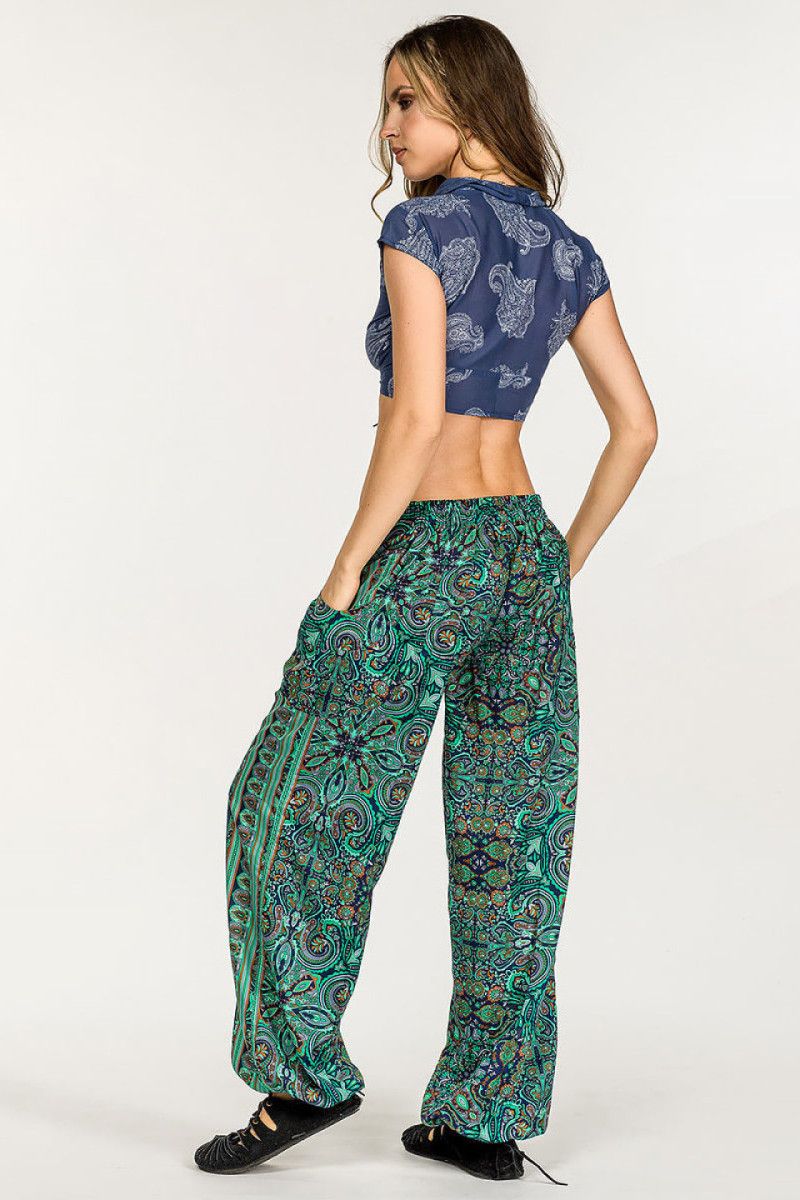 Синий короткий топ Биберс