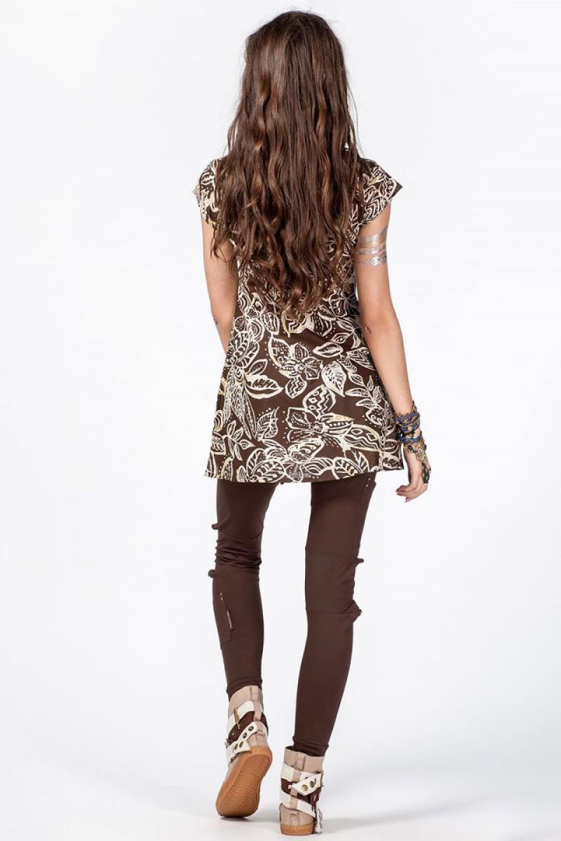 Платье-туника Ночные цветы