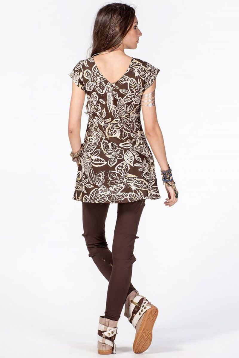 Платье-туника Ночные цветы