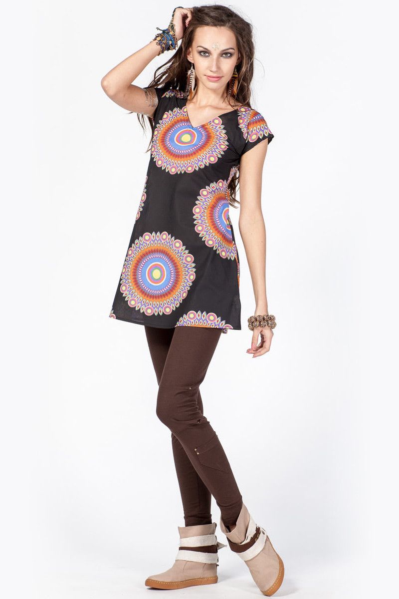 Женское платье-туника Мандалы